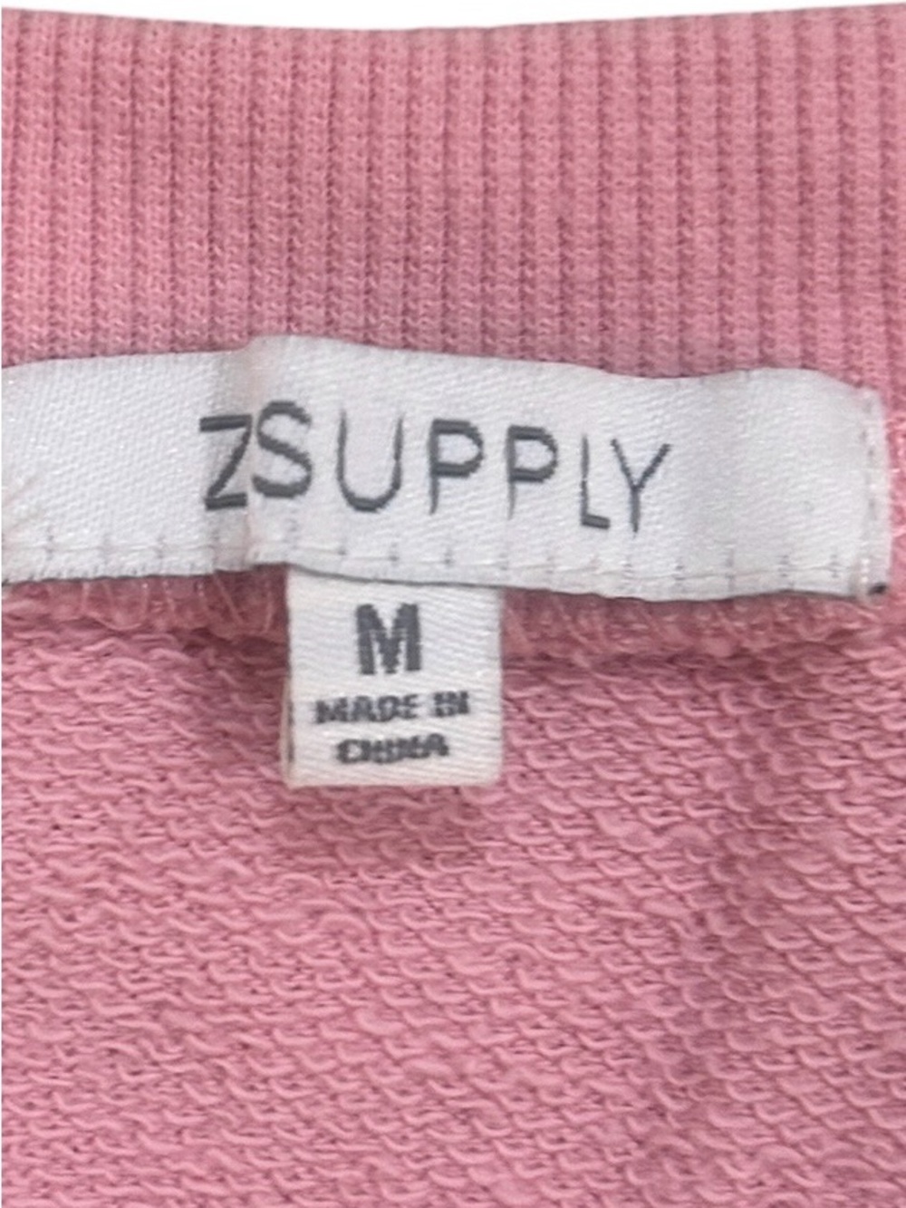 Z Supply pale Pink Puff-Sleeve 100% cotton Sweatshirt size medium - Picture 7 of 8